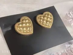 ピアス キルティング ハート ゴールド ピアス