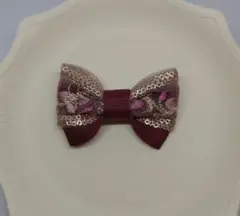 【匿名発送】インド刺繍リボンミニバレッタ【27】ハンドメイド
