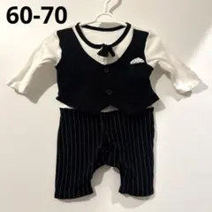 ベビータキシード　ロンパース　サイズ60 70 男の子　セレモニー　お食い初め