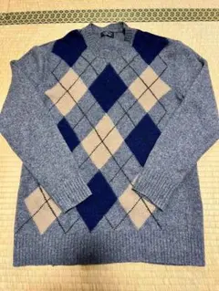 ZARA MAN アーガイル柄 ニットセーター Lサイズのサムネイル