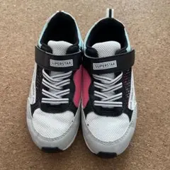 キッズスニーカー　ムーンスターSUPERSTAR メッシュ 19センチ　防水