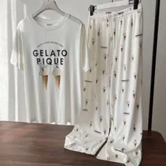アイスクリーム柄　ルームウェア　パジャマ　上下セット　GELATO PIQUE