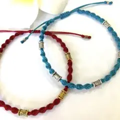 ミサンガアンクレットワックスコード　ペアセット❣️