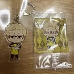 ハイキュー パステル アクリルキーホルダー ステッカー セット 月島蛍