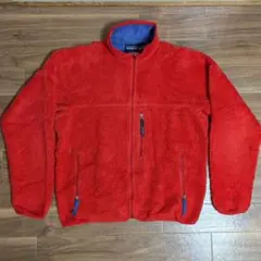 M 98年 パタゴニア レトロカーディガン フレンチレッド × ブライト