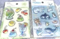 ウォーターシールとおはじきシール