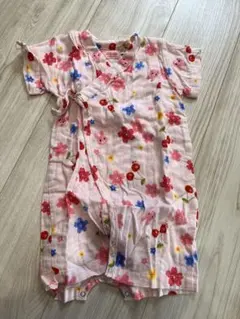 ミキハウス　ホットビスケッツ　甚平　甚平オール　桜　さくらんぼ　ピンク