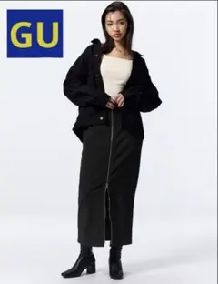GU ジーユー　フロントジップナローロングスカート　S