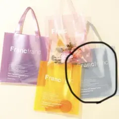 フランフラン クリアトートバッグ　パール ブルー