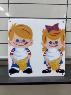 NISSEI アルミ看板プレート 昭和 レトロ看板☆ ソフトクリーム 懐かしい