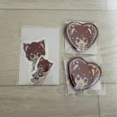 あんスタ ナンジャタウン ハート缶バッジ ステッカー　朱桜司 本日発送