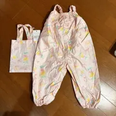 マカロン柄 撥水プレイウェア　80-100cm 潮干狩り　水遊びに