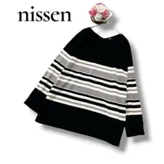 nissen ニッセン　レディース　長袖ニット　Vネック　ブラック　黒　フリーのサムネイル
