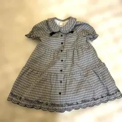 mezzo piano チェック柄 半袖ワンピース 110