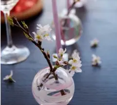 津軽びいどろ桜流し　一輪挿しのサムネイル