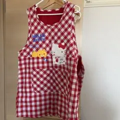 ハローキティ チェック柄エプロン