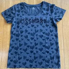 KISSMARK ダークグレー ハート柄 Tシャツのサムネイル