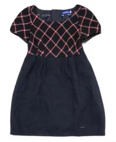 美品★バーバリーブルーレーベル★ツイードワンピース チェック ハイウエスト