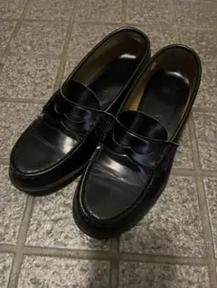 ローファー　革　黒　HARUTA ハルタ　24.5 EE JK 高校生