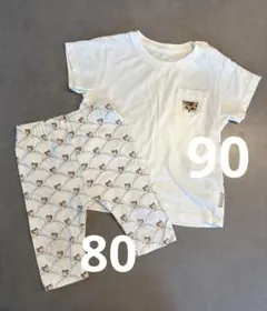 80 PAUL&JOE 猫刺繍セットアップ 2点セット