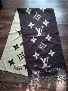 LOUIS VUITTONマフラー エシャルプレイキャビック カシミヤ ブラウン