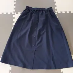 ハルメク 濃紺 フレアスカート Lサイズのサムネイル