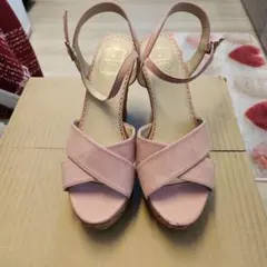 MISCH MASCH ピンク クロスストラップサンダル