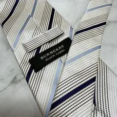 BURBERRY BLACK LABEL ネクタイ ストライプ ブルー ホワイト