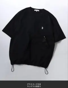 U.S. POLO ASSN. グラスコード付きTシャツ ブラック
