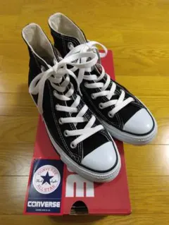 美品 CONVERSE コンバース ハイカット ブラック 22cm