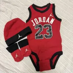 JORDAN 赤ロンパースセット 0-6ヶ月