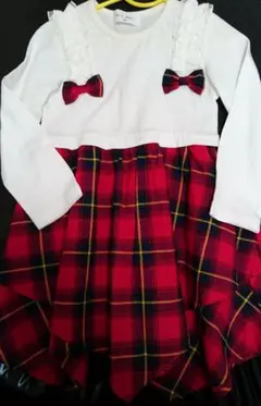 お値下げ　ウィルメリー 切り替えワンピース 110センチ