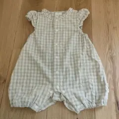 【美品】First Closet ロンパース チェック柄 70cm 綿100%のサムネイル
