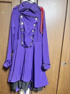 軍服 紫 ワンピース コスプレ