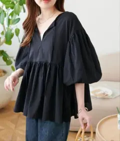 前後2way袖バルーンブラウス