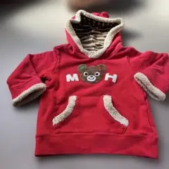 miki house 赤いクマ刺繍トレーナー 90サイズ