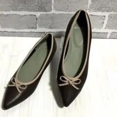 【美品】⭐️ sorotto ソロット バイカラーパンプス ブラウン 24.0cm