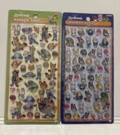 【正規品】ズートピア　ボンボンドロップシール大・mini 2枚セット