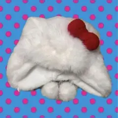 ハローキティ風ファー帽子