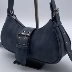 Y2K 00s archive grunge ワンショルダースタッズ ブルー