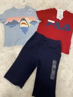 FILA 赤 Tシャツ サメデザイン 12-18ヶ月