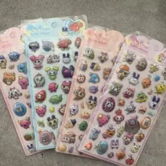 たまごっち 立体 ぷっくりシール 4枚セット 3D ボンボンドロップシール