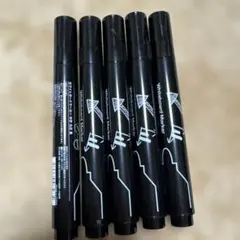 ホワイトボードマーカー 中字 丸芯 黒 5本セット