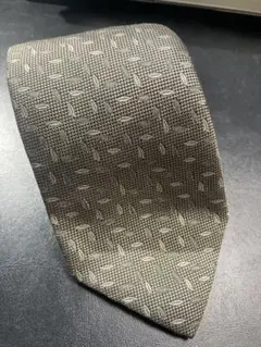 HERMES 幾何学模様 グレー ネクタイ