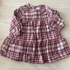 ZARA パープルチェック ワンピース 2-3歳