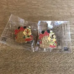 ディズニー　チップ　デール　ピンバッジ　2個セット　クリスマス