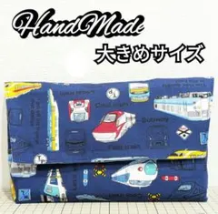 横入れお弁当袋　マジックテープ　ハンドメイド　男の子　幼稚園　新幹線　電車　車