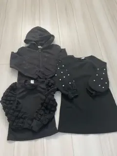 110サイズブラックトップス