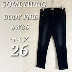 SOMETHING ストレッチデニムパンツ　BODY FIRE　スキニー　暖パン
