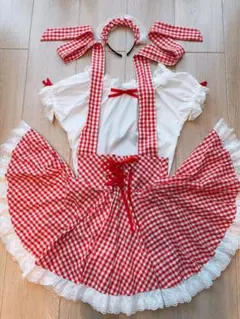 d*3様 Angelic Pretty スクールタータン3段フリルサロペット 赤 d*3様 Angelic Pretty スクールタータン3段フリルサロペット 赤 - メルカリ
